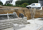 Réalisation des fondations à Frucourt